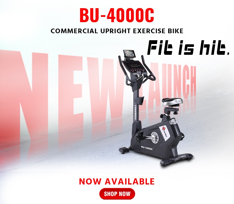 BU-4000C Commercial Upright Exercise Bike with iPad holder