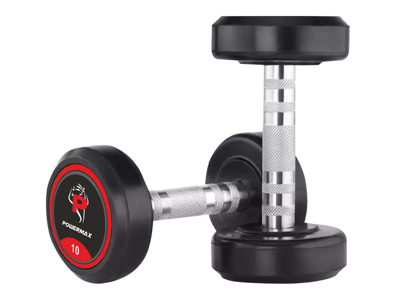 PU Rubber Coated Solid Dumbbells