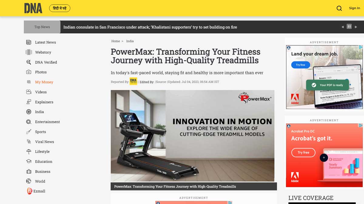 PowerMax: Transforming Your Fitness Journey with High-Quality Treadmills