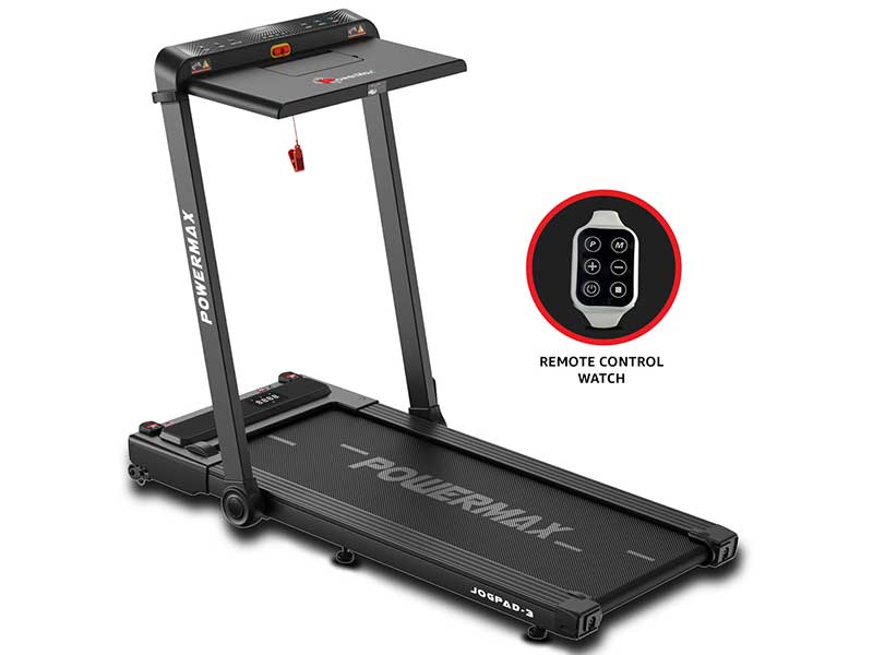 JogPad-3® Dual LED Display Treadmill with Office Desk & Wristband Remoter