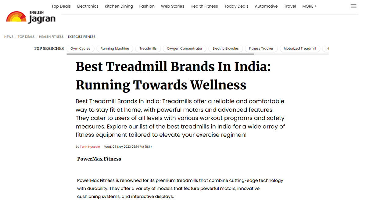 Best Treadmill Brands In India: Running Towards Wellness