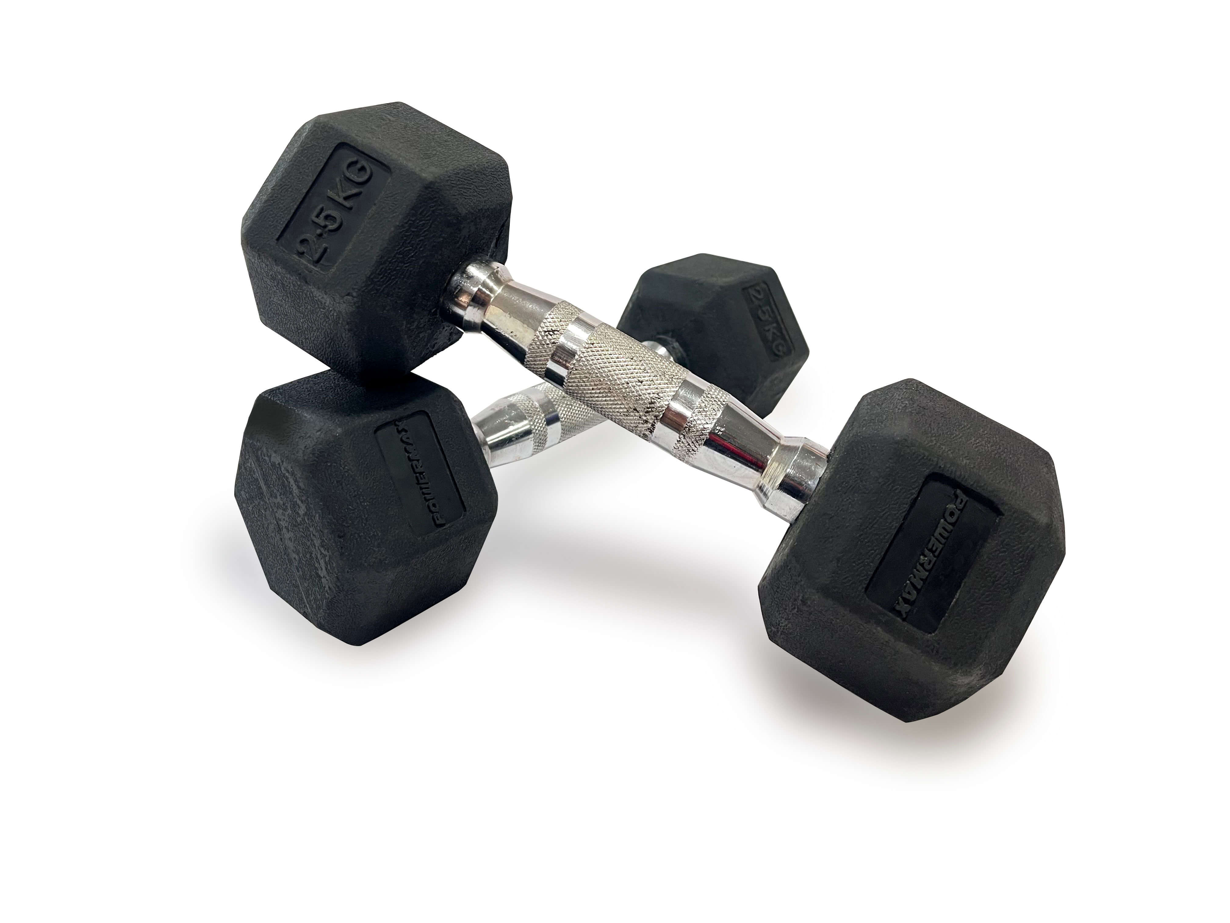 Rubber Coated Hexagon Dumbbells