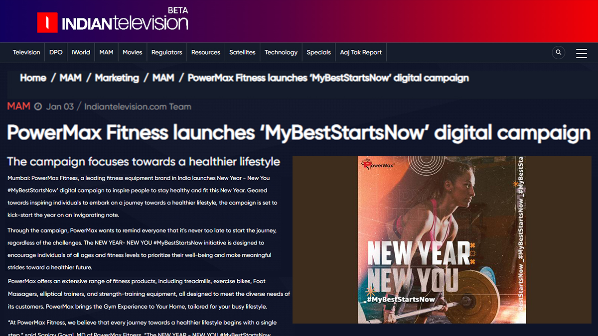 PowerMax Fitness launches ‘MyBestStartsNow’ digital campaign