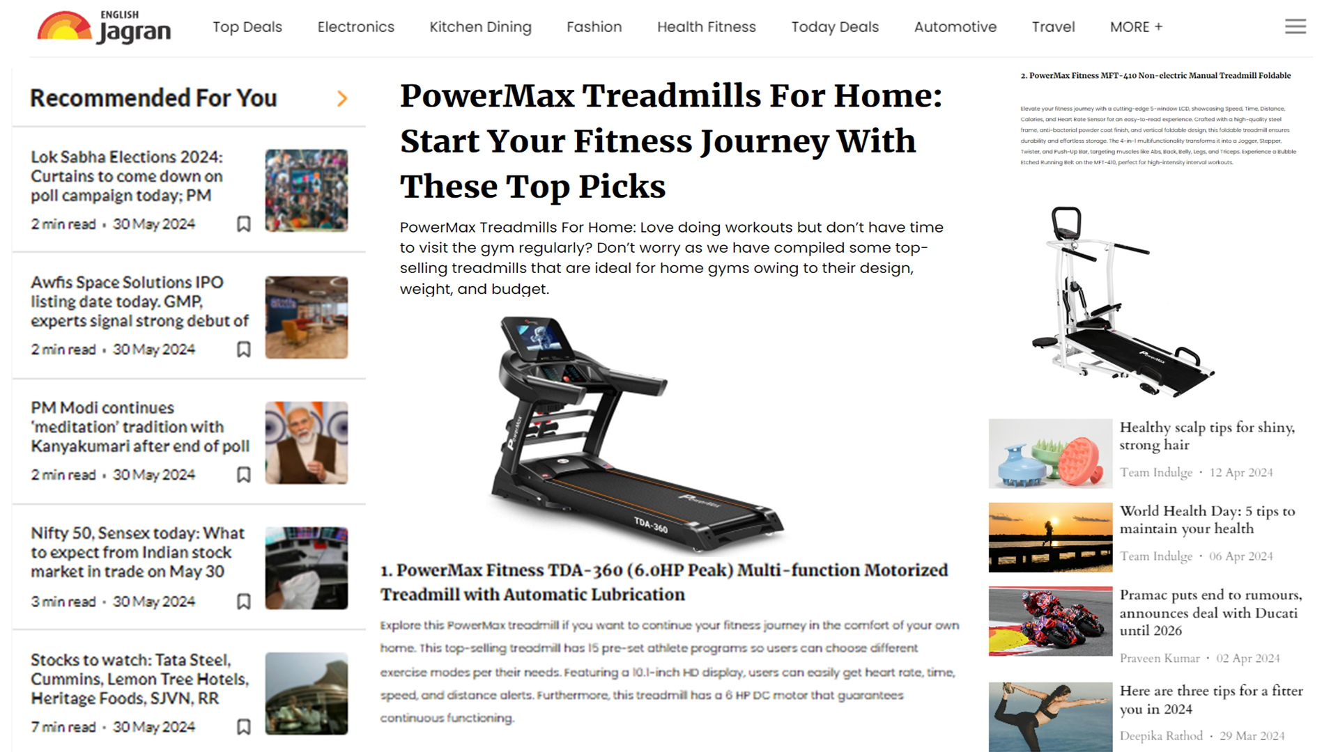 PowerMax Treadmills For Home: Start Your Fitness Journey With These Top Picks