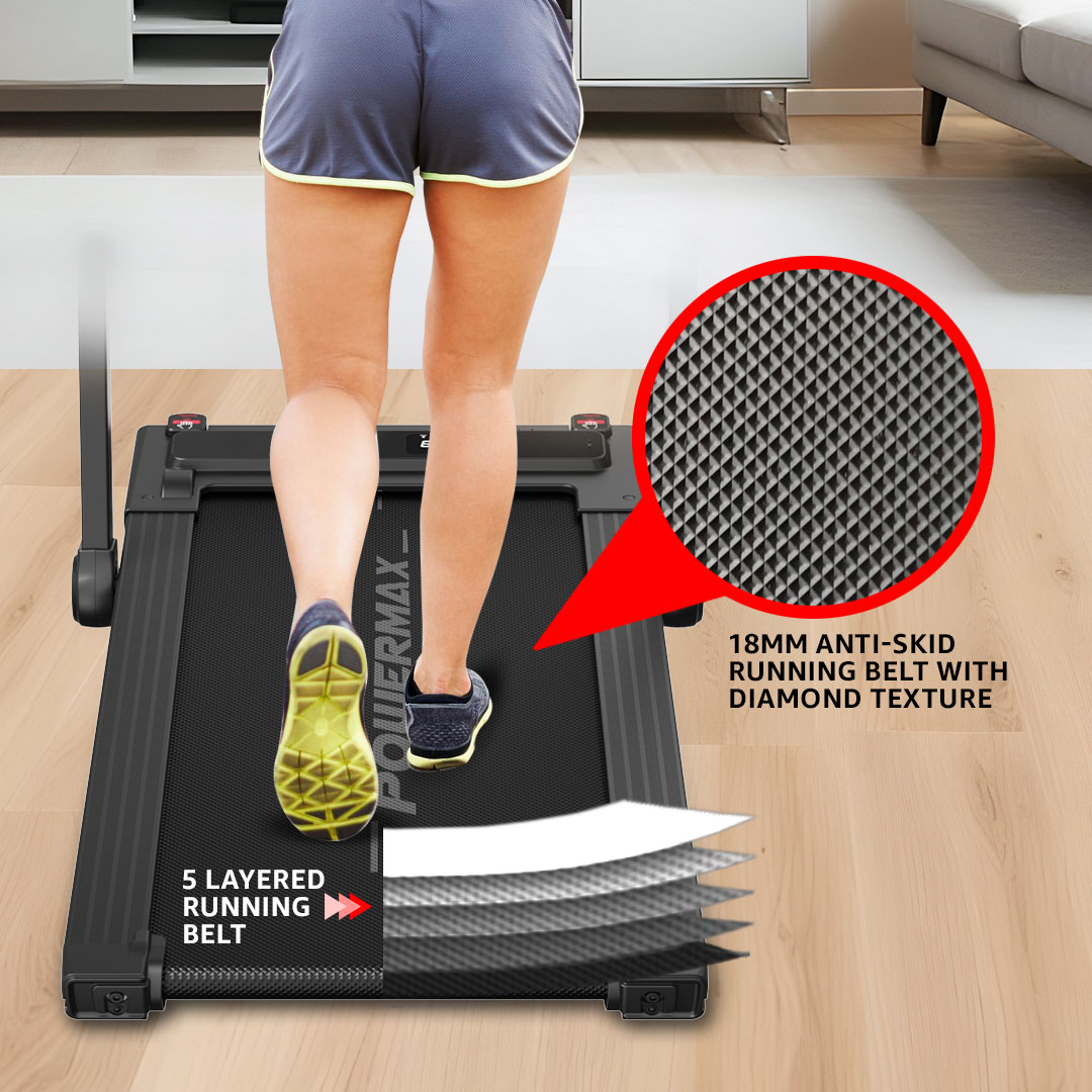 JogPad-3 Dual LED Display Motorized Treadmill with Work Desk & iPhone Holder