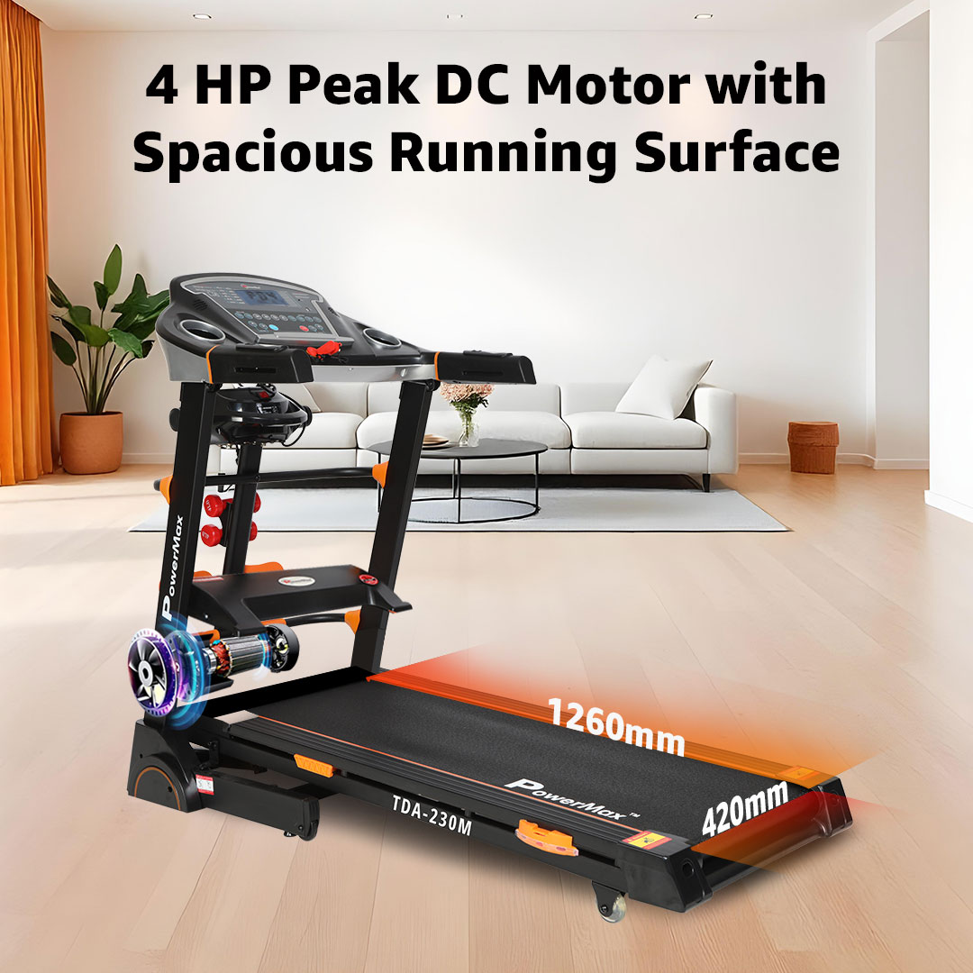 MaxTrek TDA 230M DC Multifunction Motorized Treadmill for Home with Auto Incline