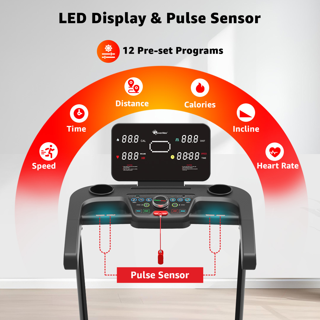 TDA-230 Motorized Treadmill with Pulse sensors