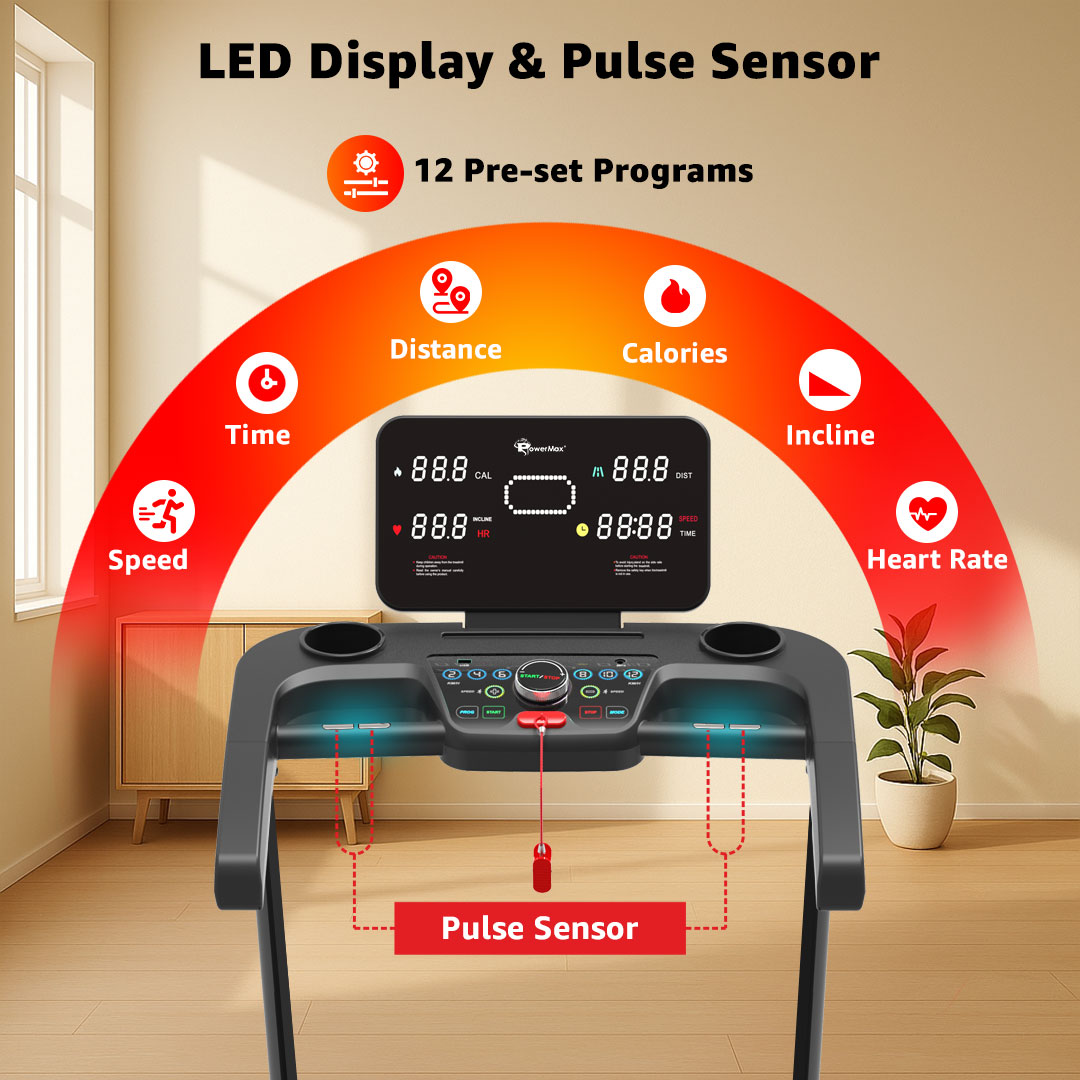 TDA-230 Motorized Treadmill with Pulse sensors