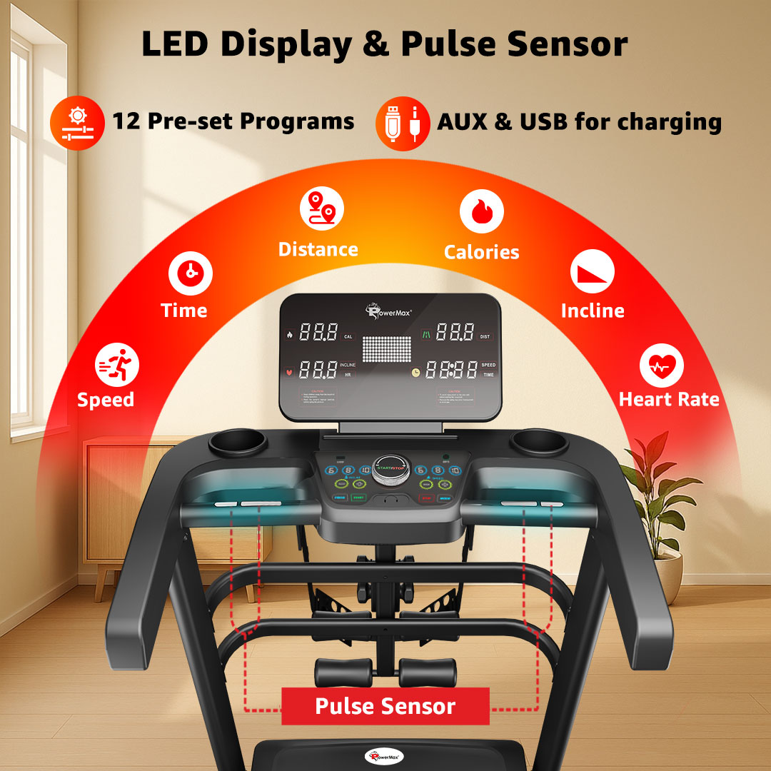 TDA-230M Motorized Treadmill with Pulse sensors