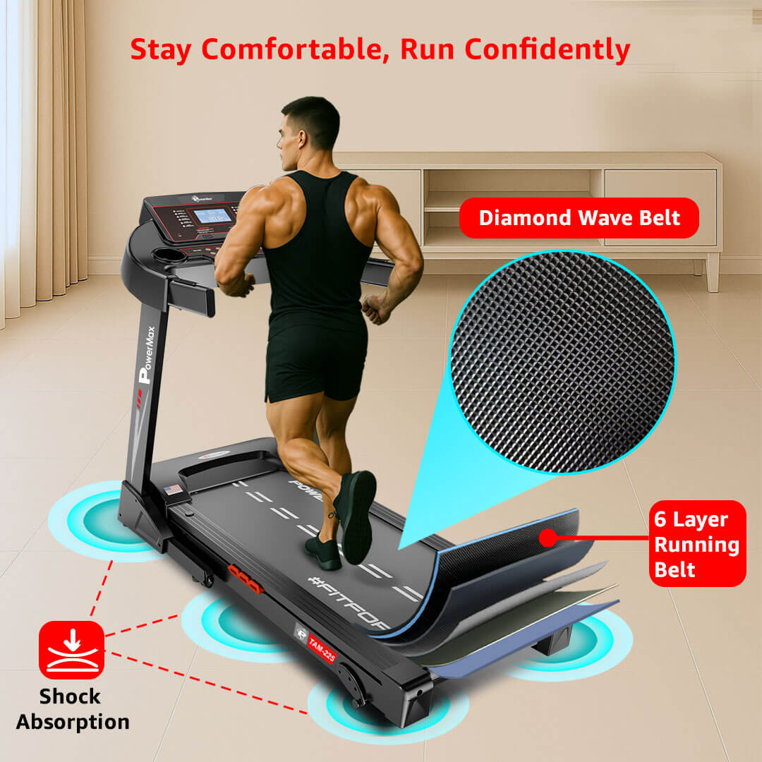 TAM-225 Motorized Treadmill with Pulse sensors