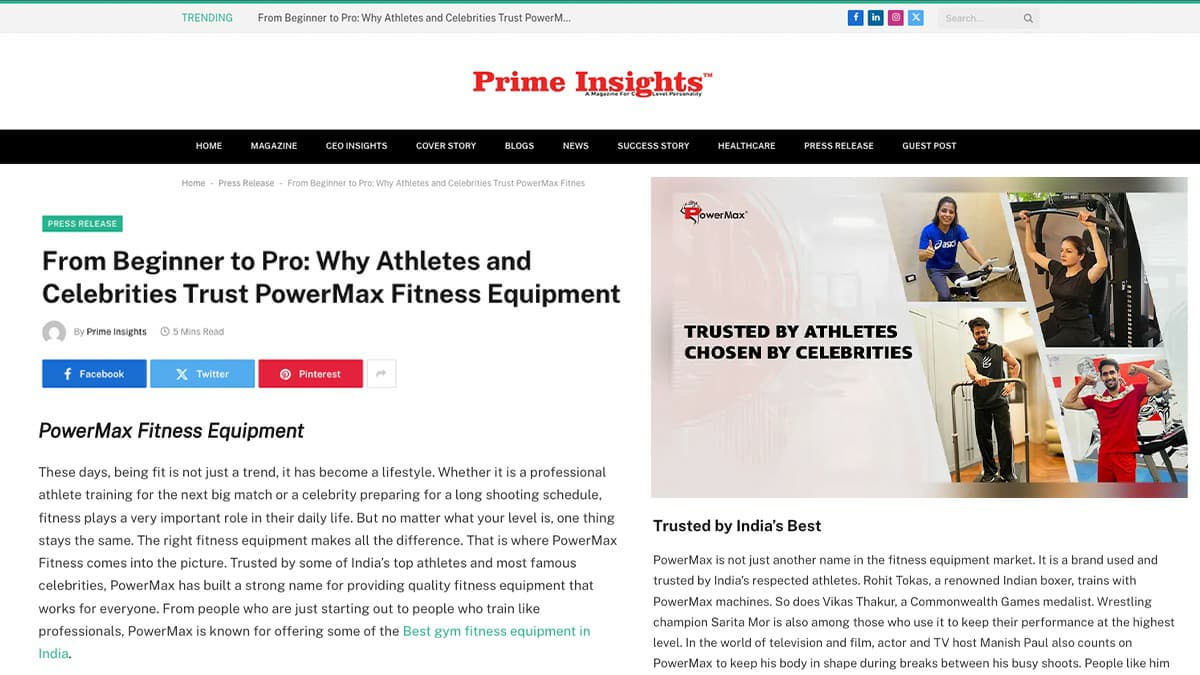 From Beginner to Pro: Why Athletes and Celebrities Trust PowerMax Fitness Equipment