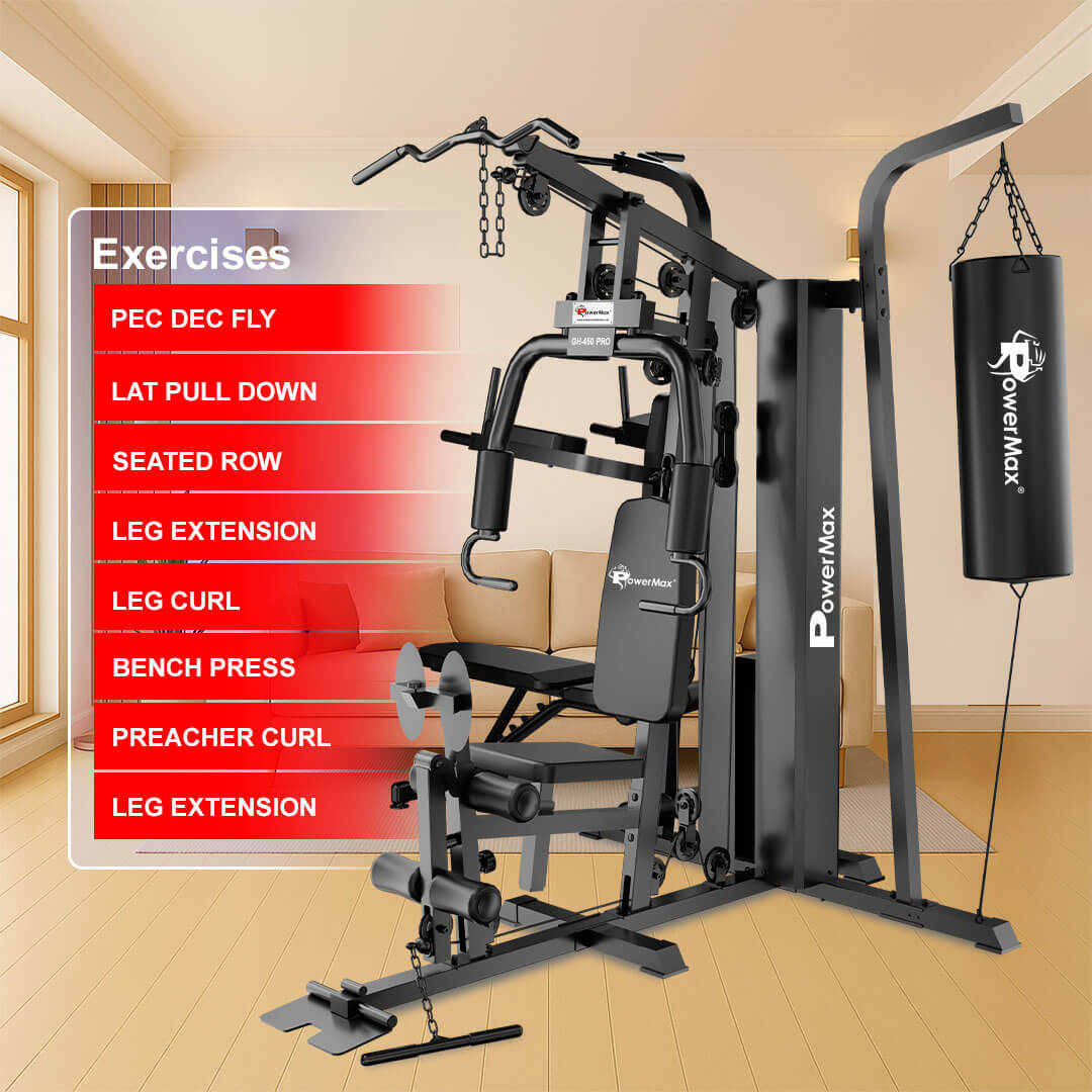 GH-450PRO Multi Gym with Punching Bag & Adjustable Bench