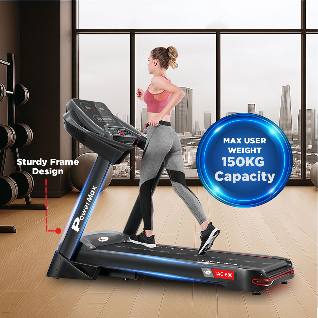 TAC-600 Semi-Commercial Motorized Treadmill with Android & iOS App and 18 Levels Auto Incline