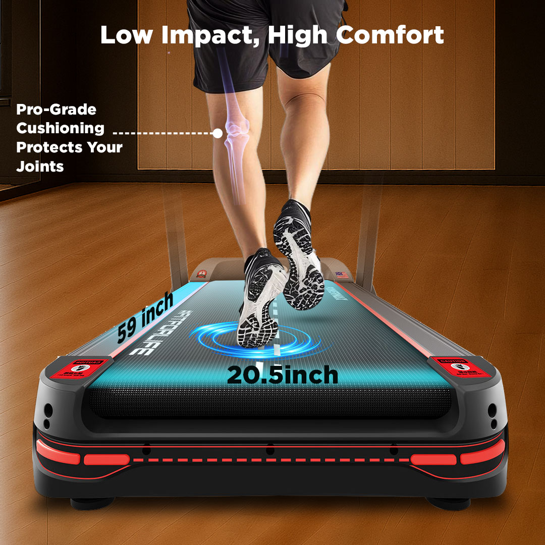 TAC-600 Semi-Commercial Motorized Treadmill with Android & iOS App and 18 Levels Auto Incline