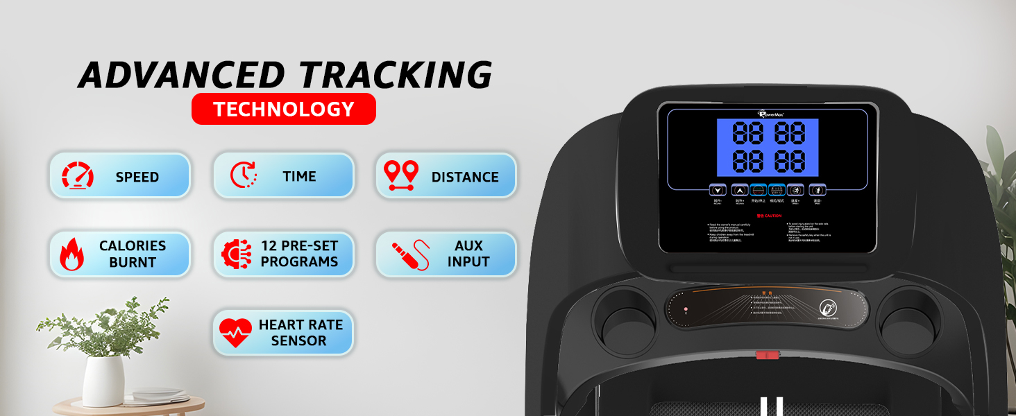 PowerMax TD-M1 Motorized Treadmill with Android and iOS App