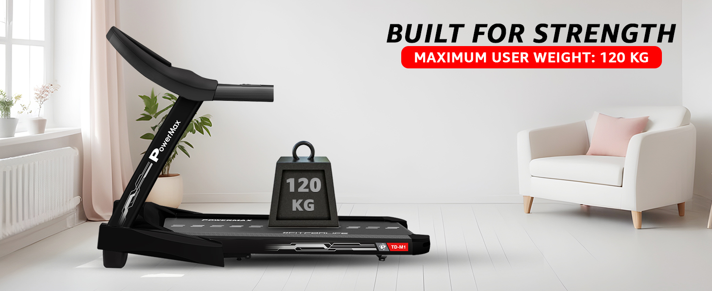 PowerMax TD-M1 Motorized Treadmill with Android and iOS App