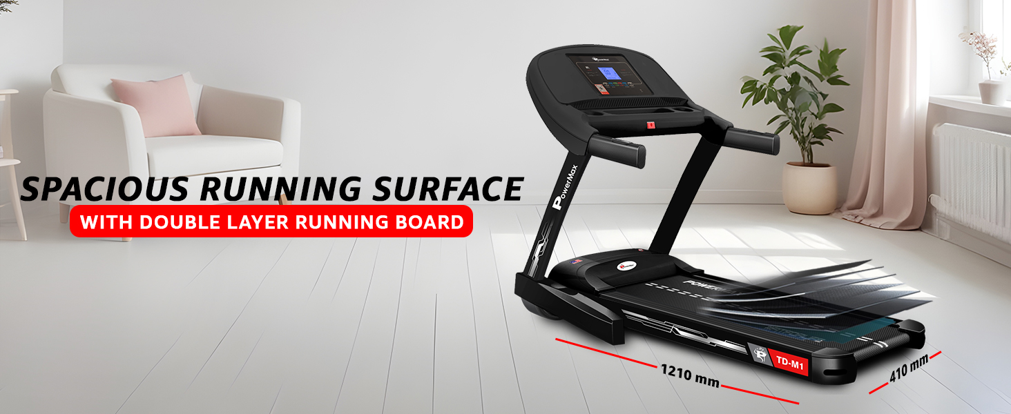 PowerMax TD-M1 Motorized Treadmill with Android and iOS App