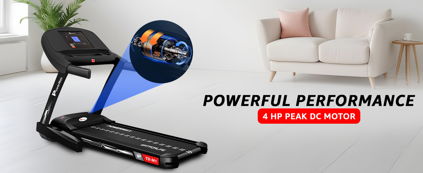 PowerMax TD-M1 Motorized Treadmill with Android and iOS App