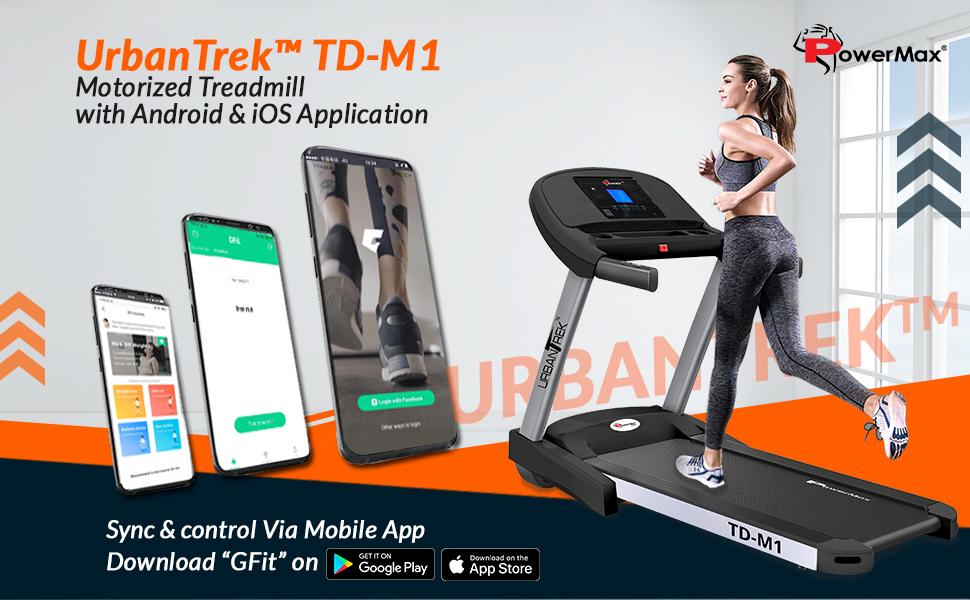 PowerMax TD-M1 Motorized Treadmill with Android and iOS App