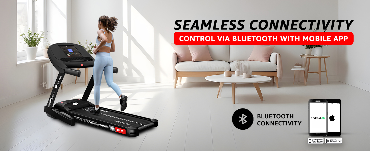 PowerMax TD-M1 Motorized Treadmill with Android and iOS App