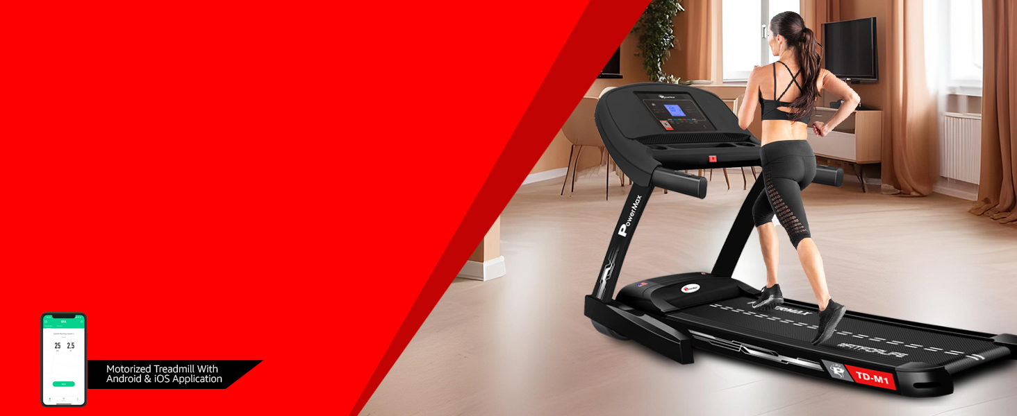 PowerMax TD-M1 Motorized Treadmill with Android and iOS App