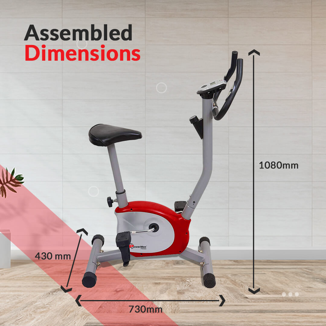 PowerMax Fitness BU-200 Magnetic Upright Bike for Home Use