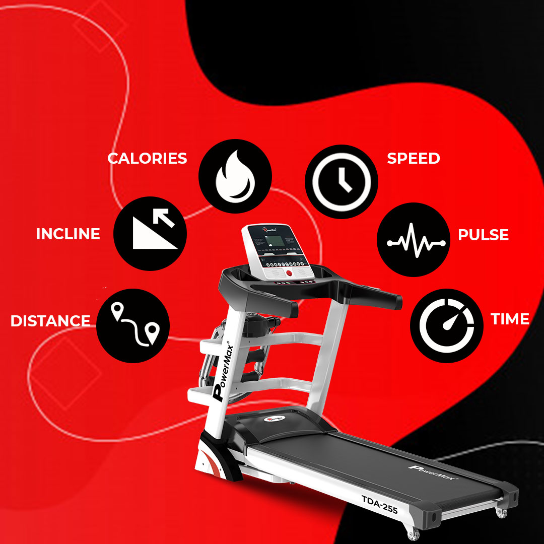 PowerMax Fitness TDA-255 2.0HP Multifunction Motorized Treadmill