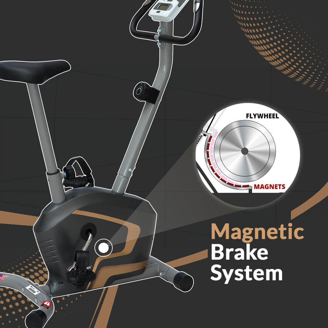 PowerMax Fitness BU-400 Magnetic Upright Exercise Bike