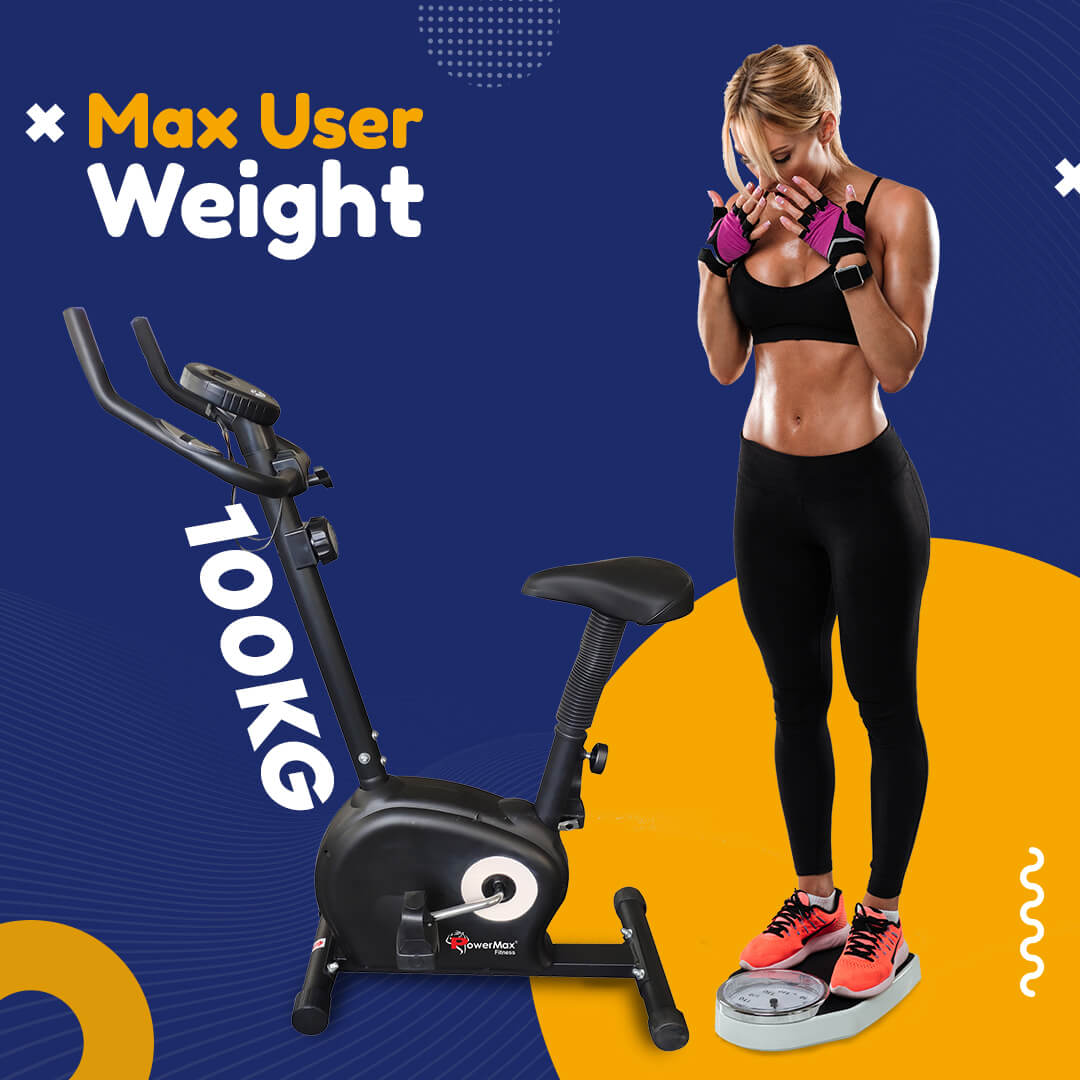 PowerMax Fitness BU-510 Magnetic Upright Exercise Bike