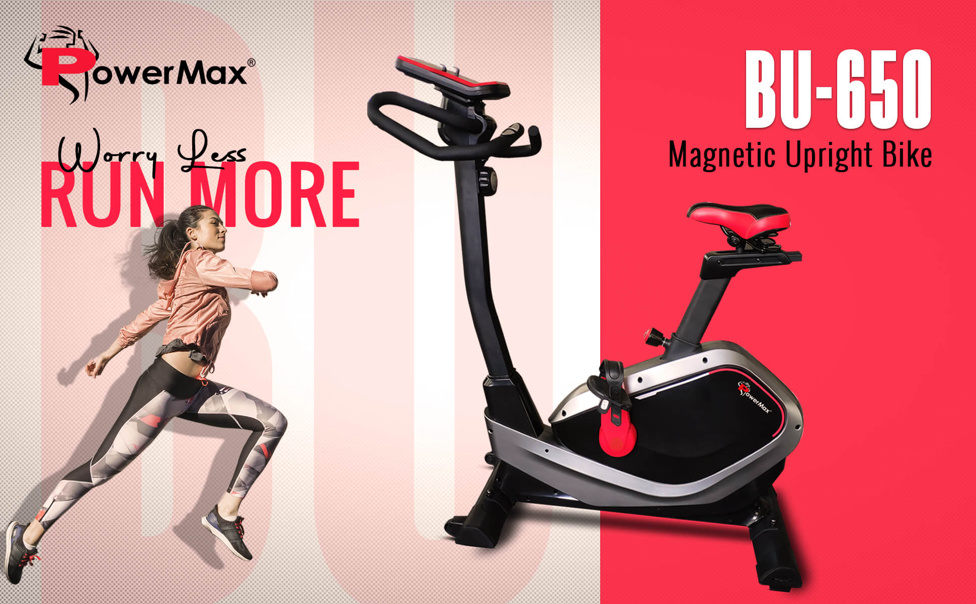 PowerMax Fitness BU-650 Magnetic Upright Exercise Bike