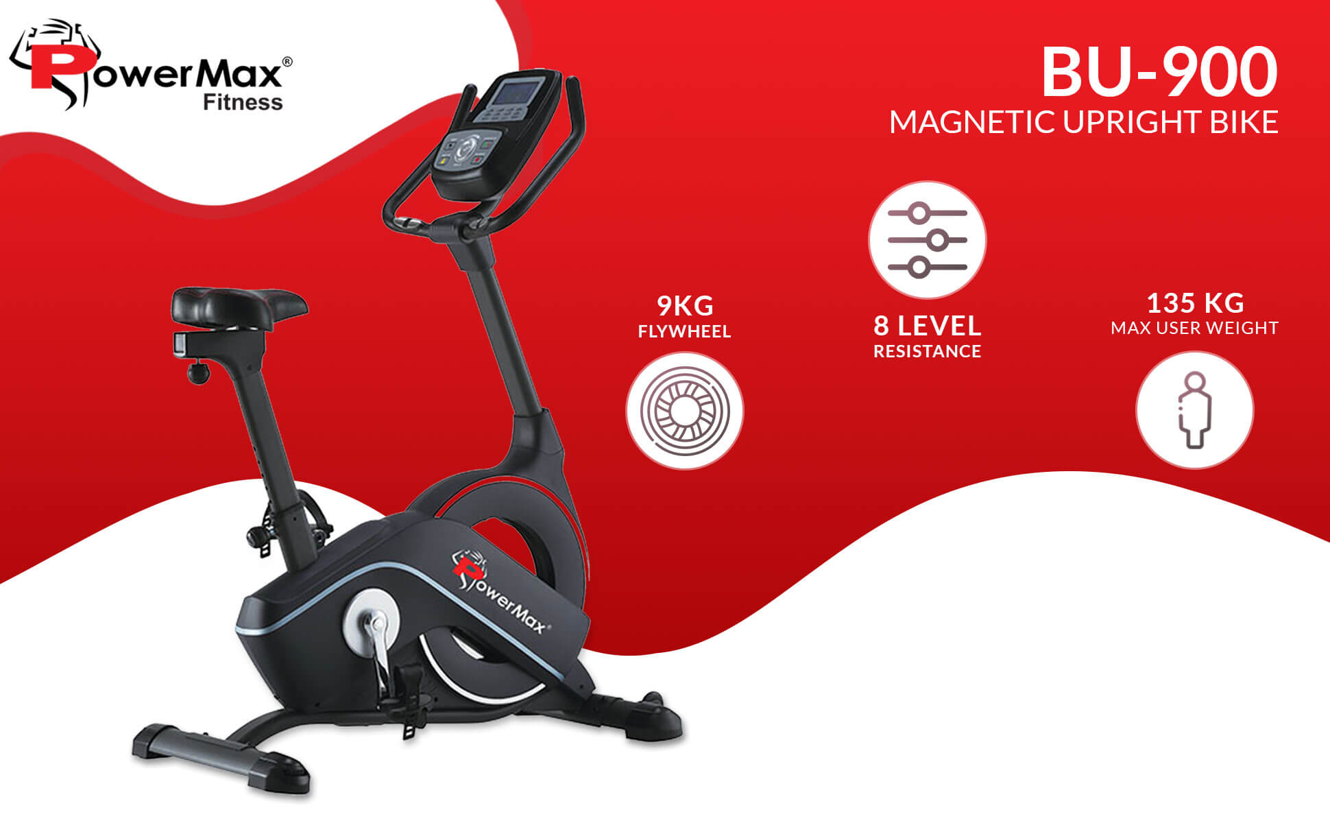 magnetic upright exercise bike for home use