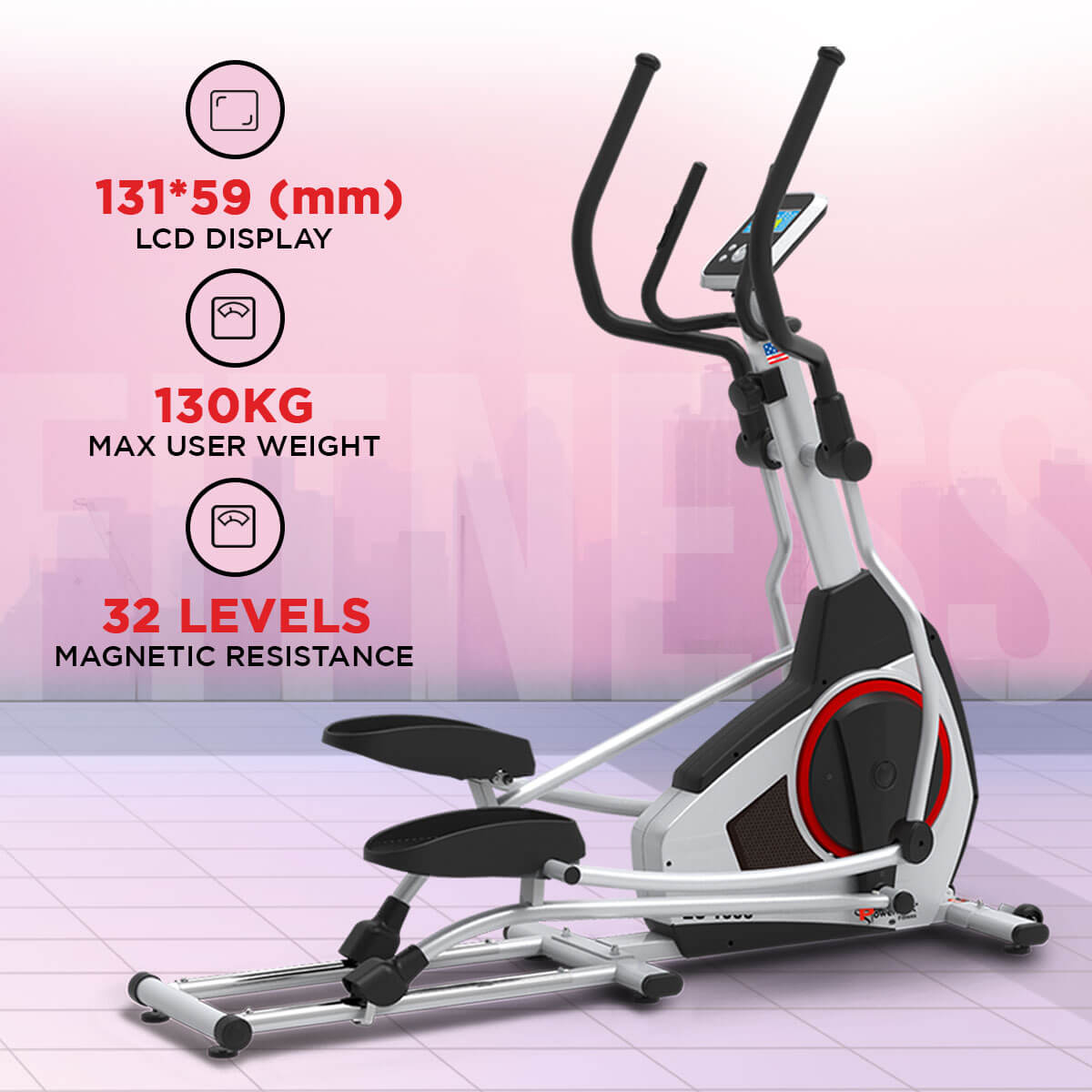 buy powermax ec-1000 semi-commercial elliptical cross trainer with magnetic resistance