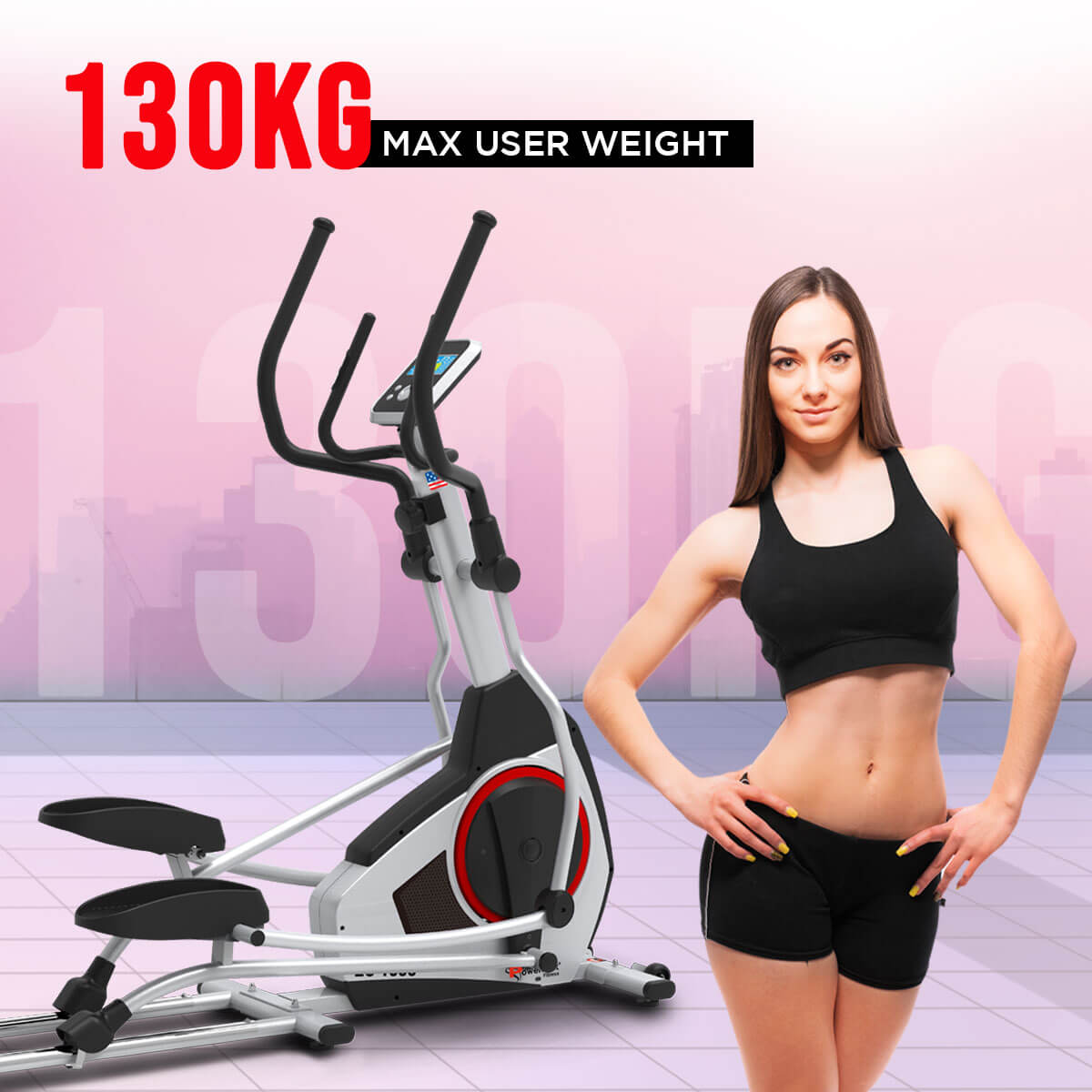 buy powermax ec-1000 semi-commercial elliptical cross trainer with magnetic resistance