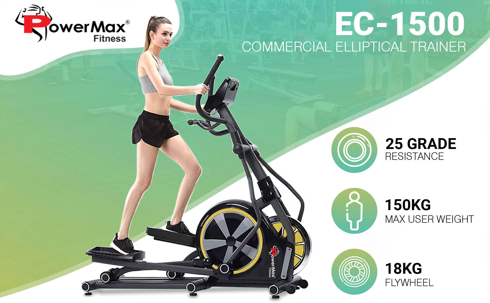 Elliptical cross trainer for home use, commercial gym and Fitness Centre