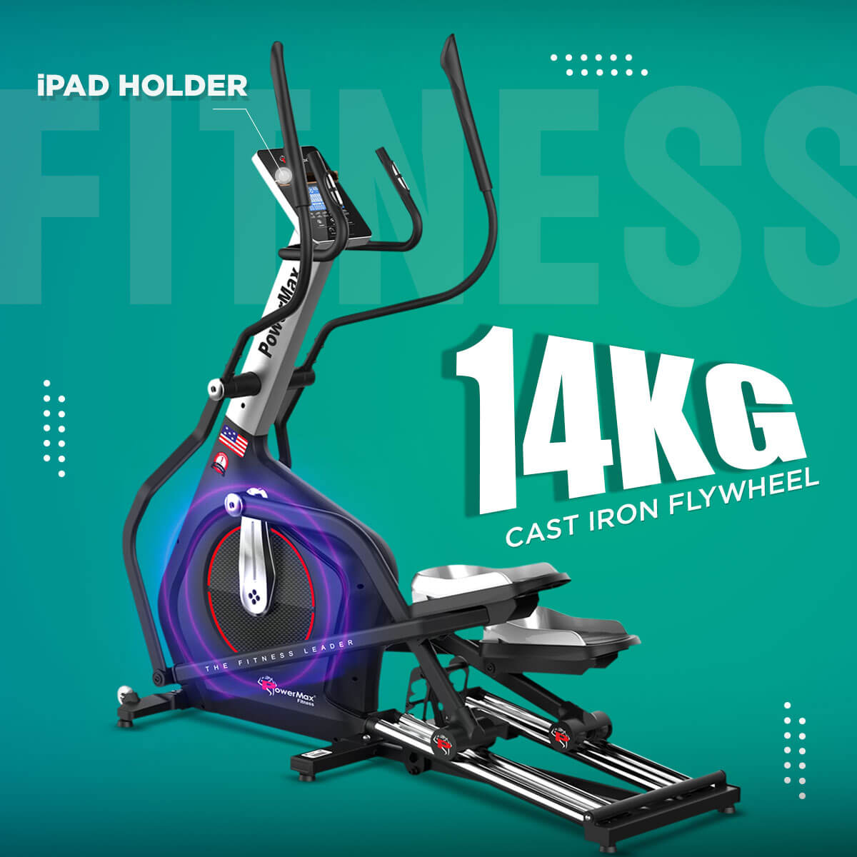 buy powermax ec-1800 commercial elliptical trainer with adjustable stride length