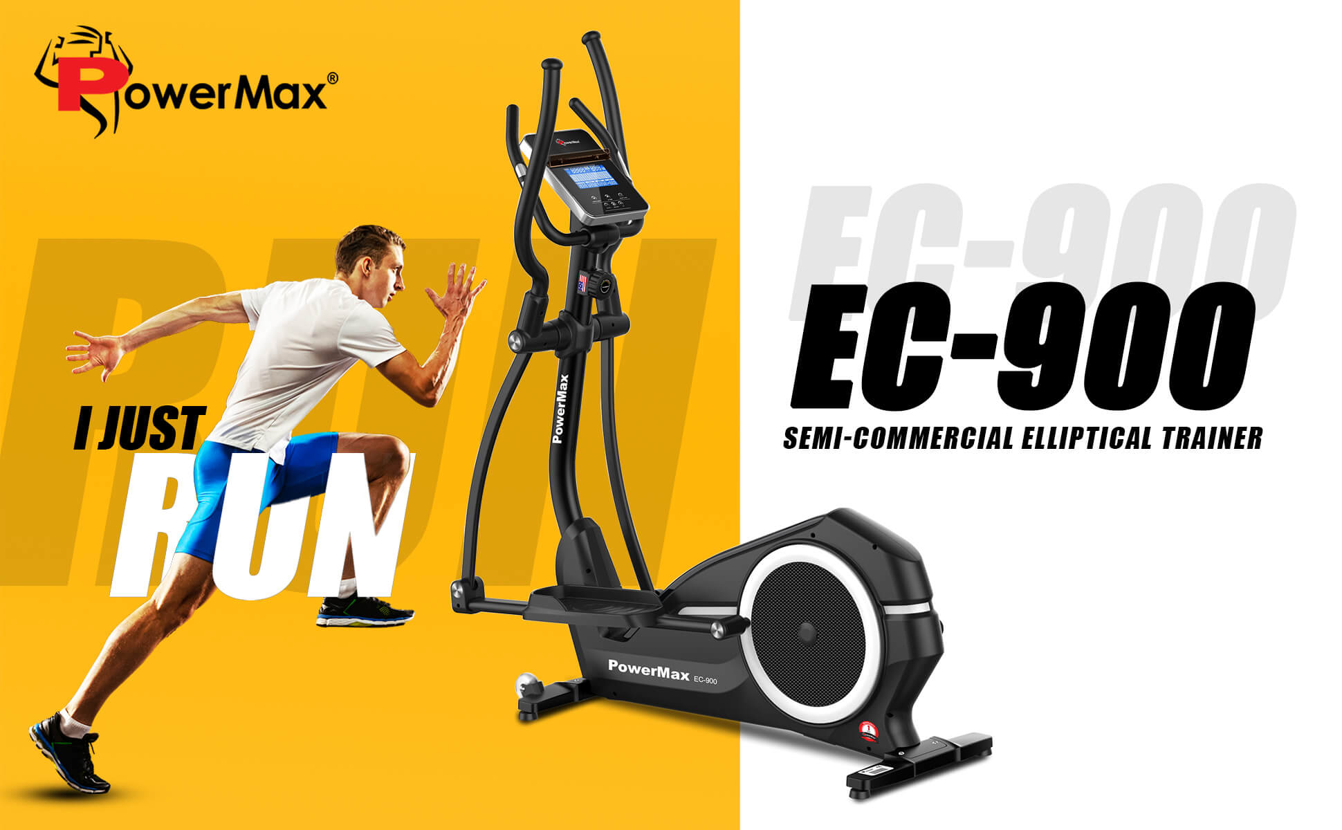 buy powermax ec-900 semi-commercial elliptical cross trainer