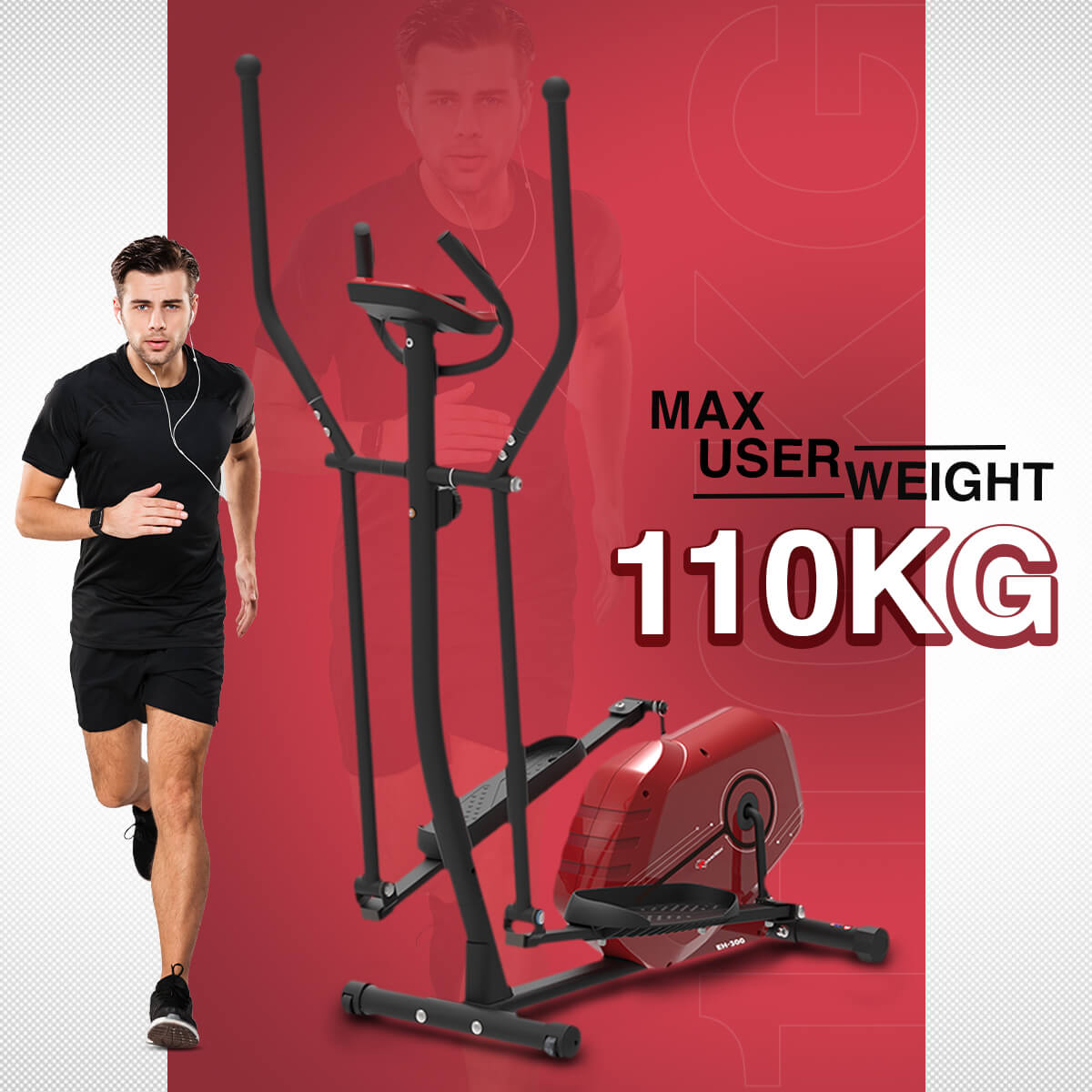 Buy Powermax Fitness EH-300 Elliptical Cross Trainer with Hand Pulse
