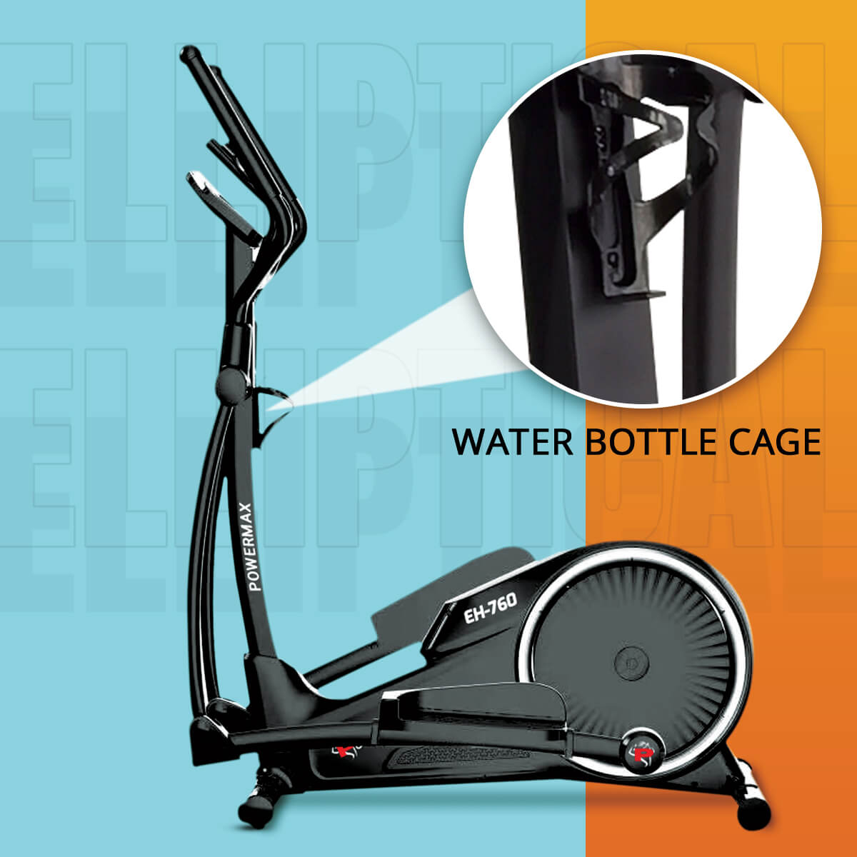 Buy Powermax Fitness EH-760 Elliptical Cross Trainer with Water Bottle Cage