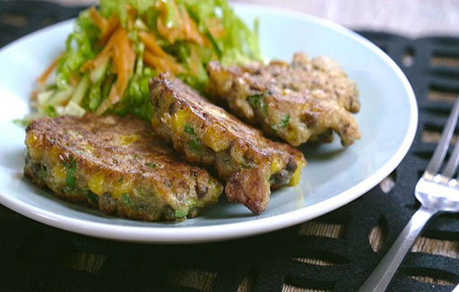 Corn and Lentil Fritters