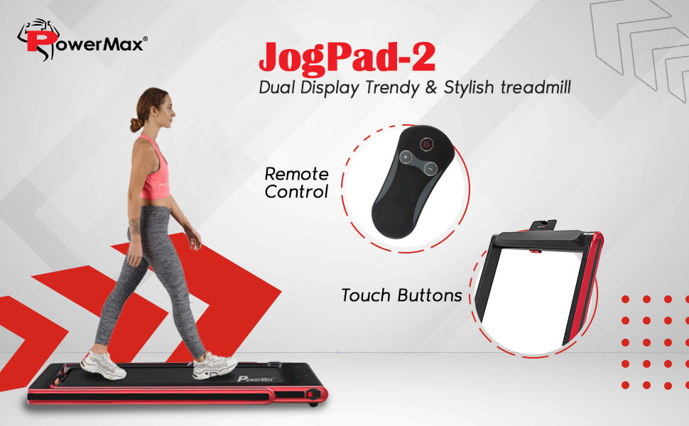 JogPad-2 Touch Screen Dual Display Treadmill with Bluetooth Speaker