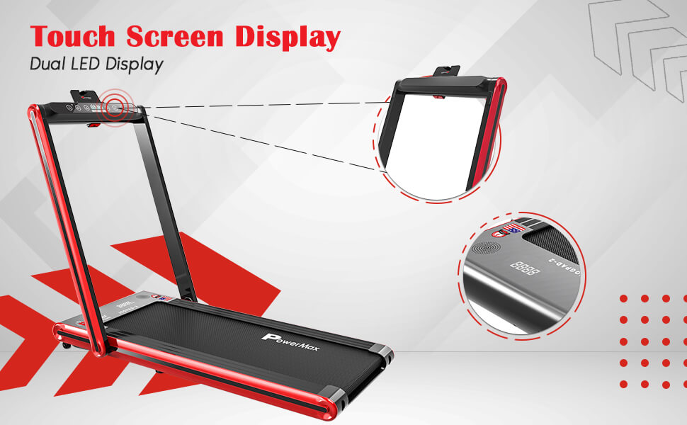 JogPad-2 Touch Screen Dual Display Treadmill with Bluetooth Speaker