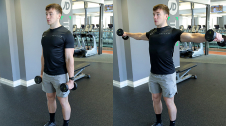 Lateral Raises - dumbbell exercises for arms