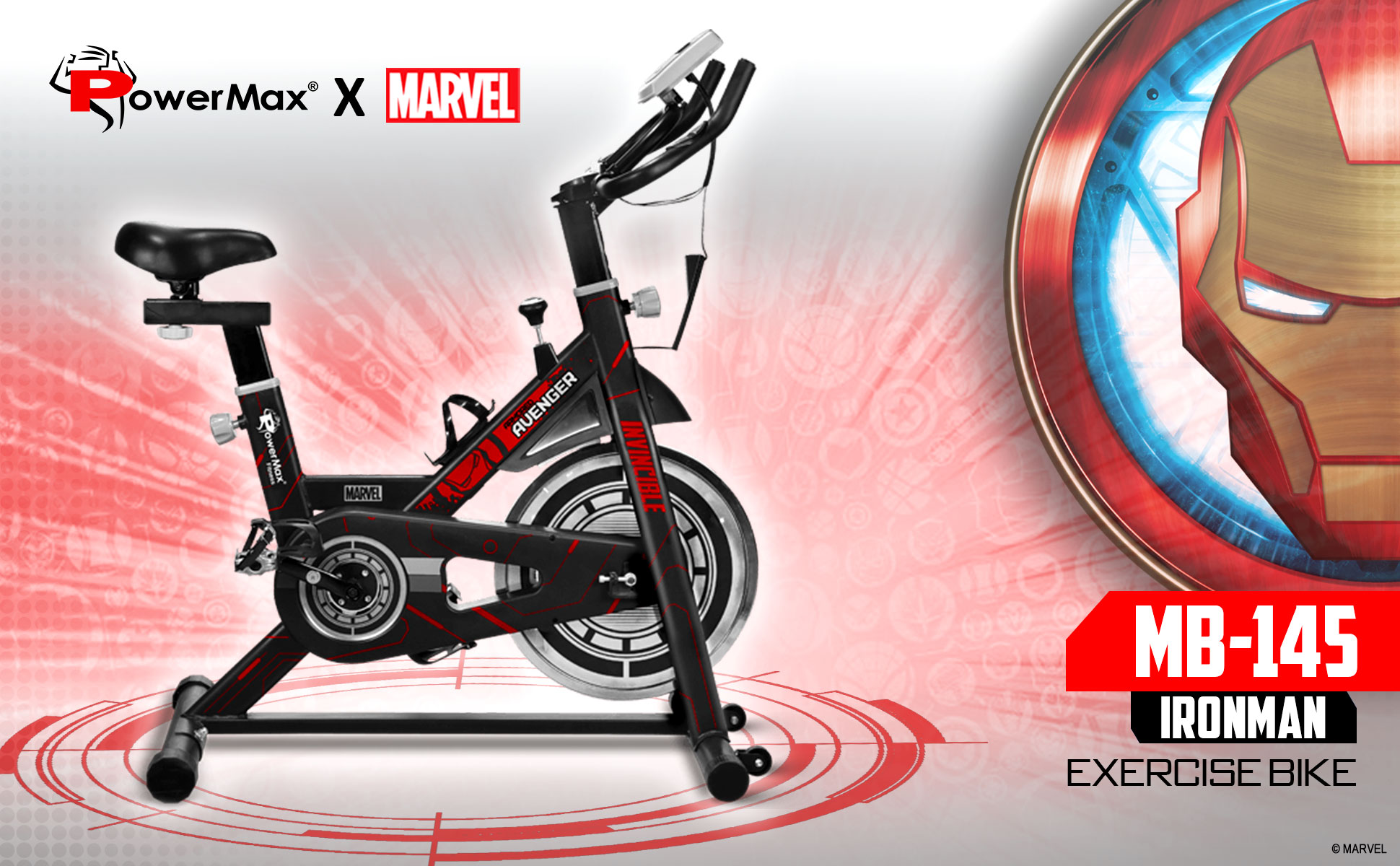 buy powermax x marvel mb-145 exercise spin bike for home use