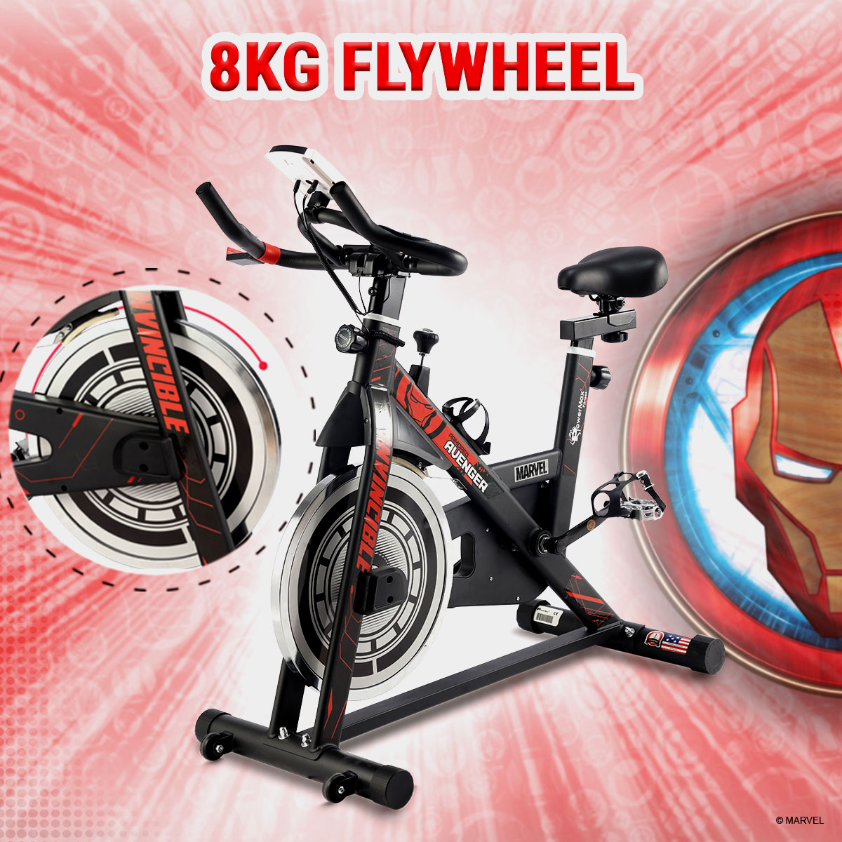 buy powermax x marvel mb-145 exercise spin bike for home use