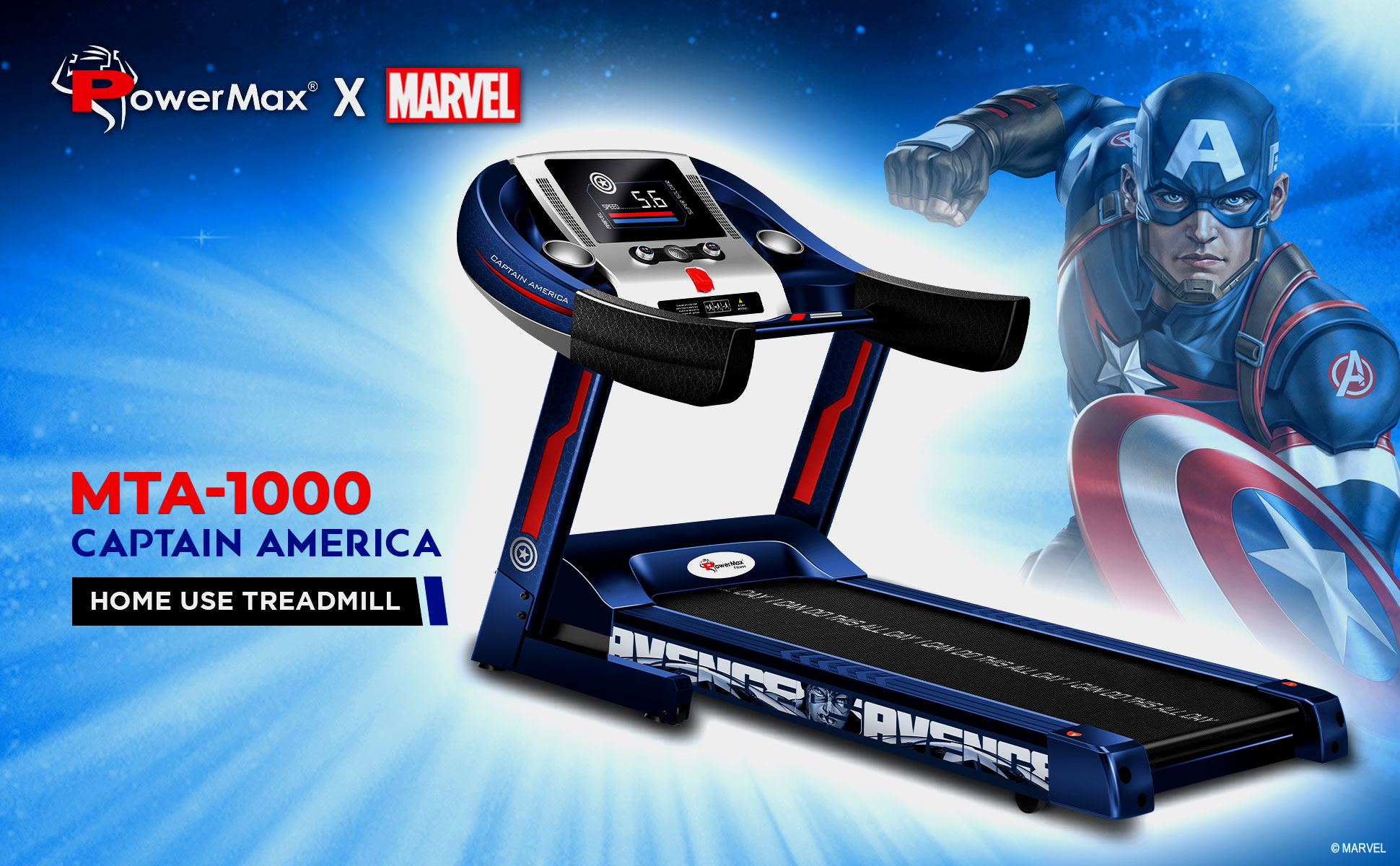 buy powermax x marvel mta-1000 semi auto lubrication motorized treadmill with auto incline