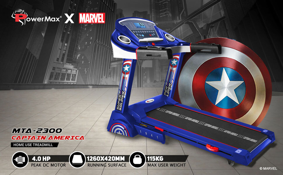 buy powermax x marvel mta-2300 motorized treadmill with semi-auto lubrication