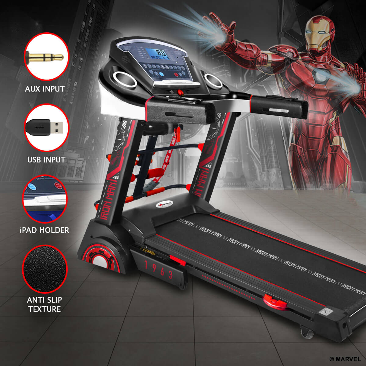 buy powermax x marvel mta-2300m multifunction treadmill with semi-auto lubrication