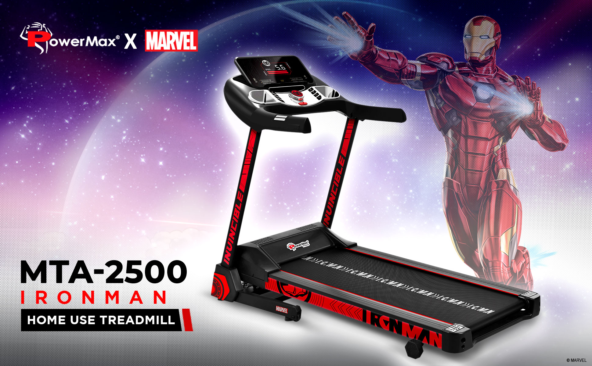 buy powermax x marvel mtm-2500 motorized treadmill with automatic lubrication and jumping wheels