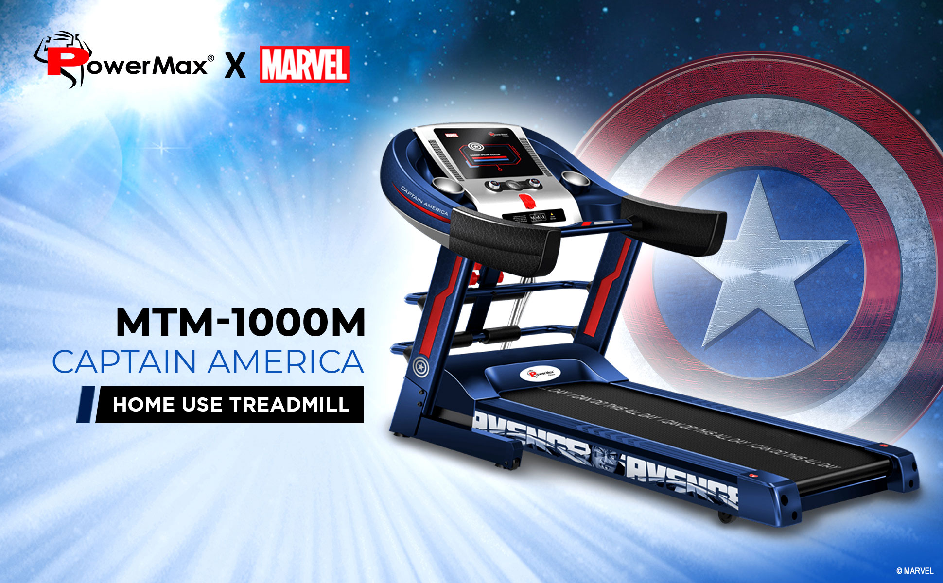 buy powermax x marvel mtm-1000m semi-auto lubrication multifunction treadmill