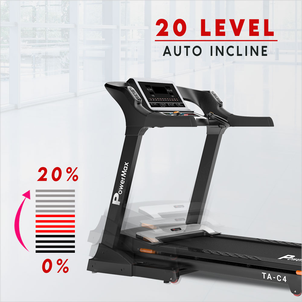 PowerMax Fitness TA-C4 Premium Commercial AC Motorized Treadmill